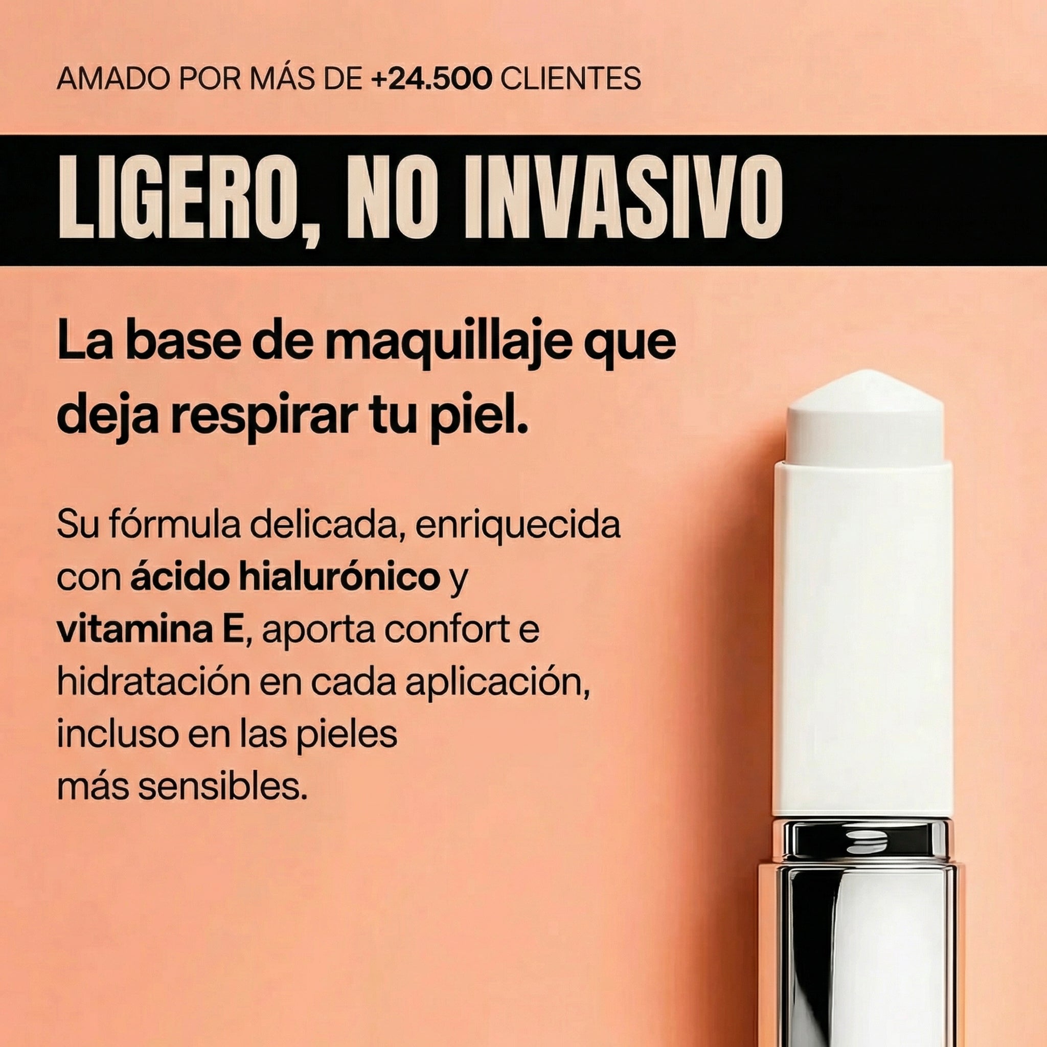 Selovia - Barra de Base de Maquillaje Auto-Adaptable Fórmula Coreana