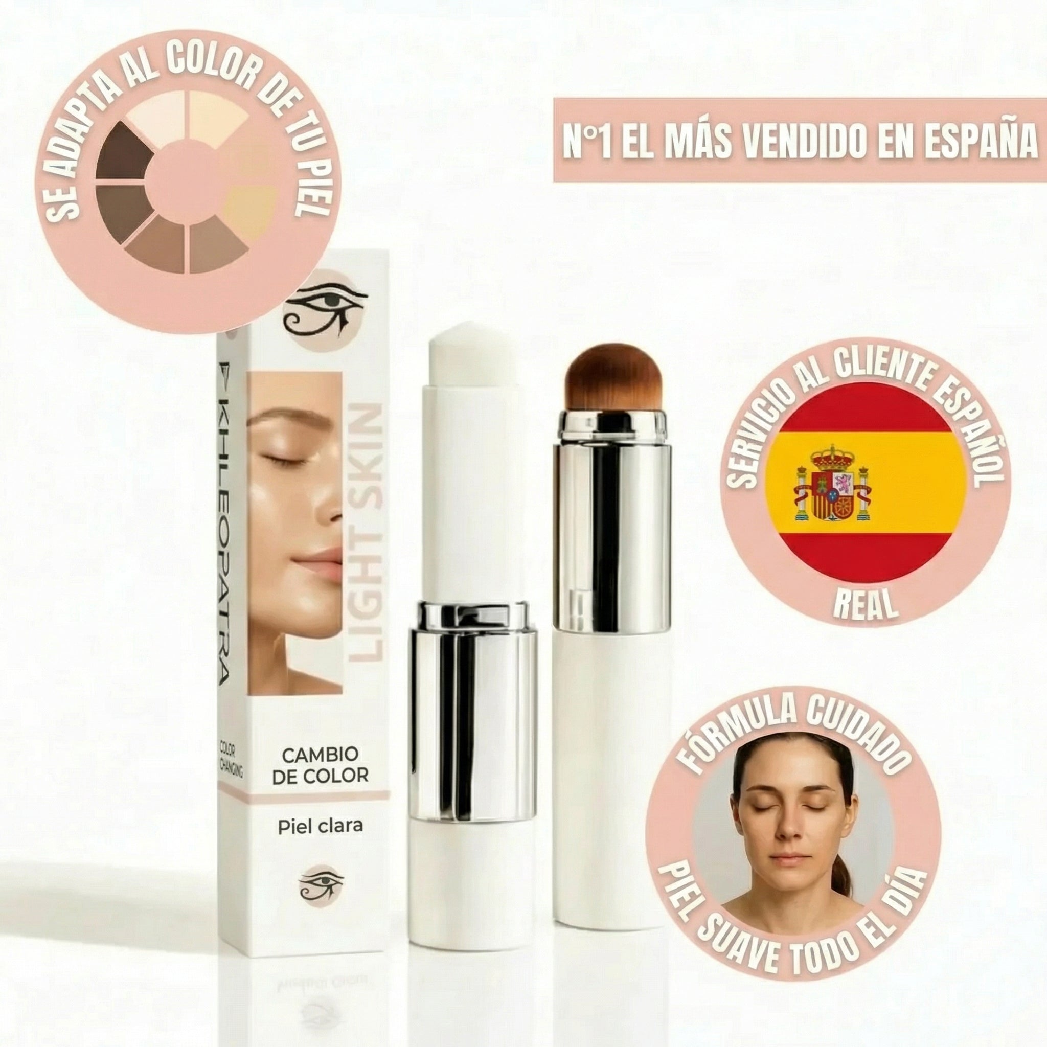 Selovia - Barra de Base de Maquillaje Auto-Adaptable Fórmula Coreana